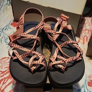 Chaco Peach/Rose Strappy Sandals
